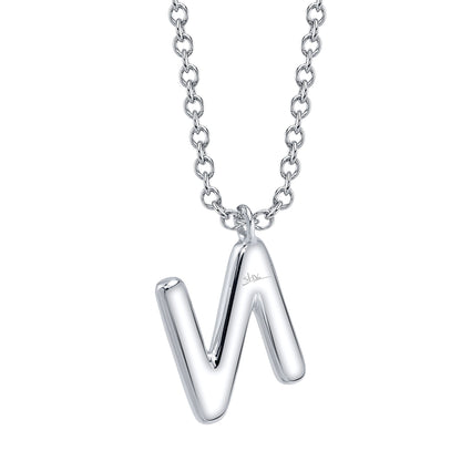 0.11CT 14K W/G DIAMOND PAVE NECKLACE - INITIAL N
