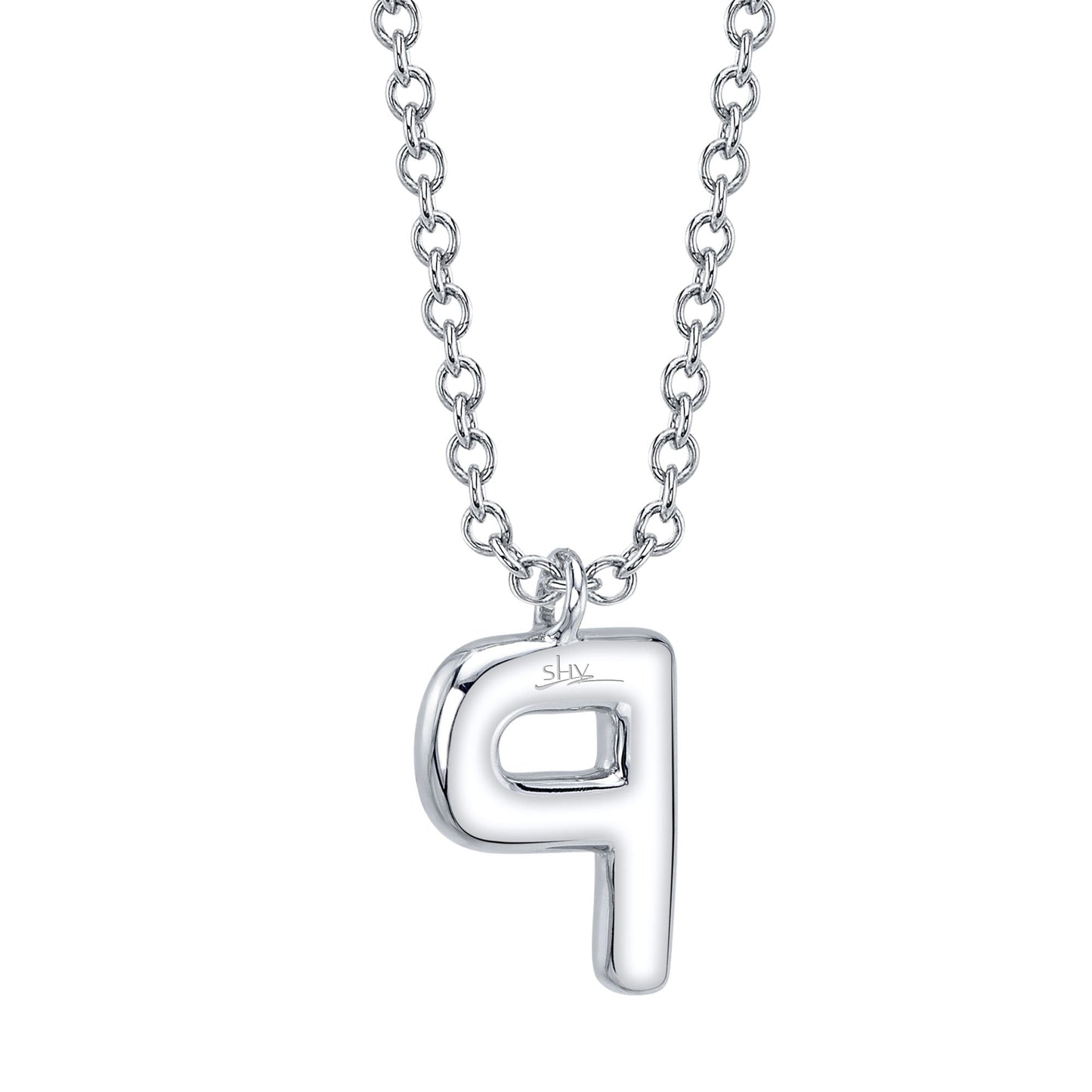 0.08CT 14K W/G DIAMOND PAVE NECKLACE - INITIAL P