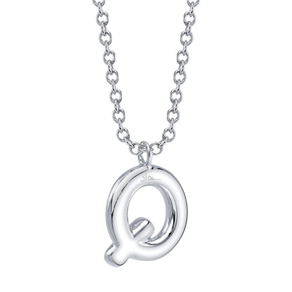 0.11CT 14K W/G DIAMOND PAVE NECKLACE - INITIAL Q