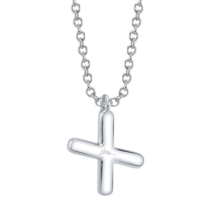 0.09CT 14K W/G DIAMOND PAVE NECKLACE - INITIAL X
