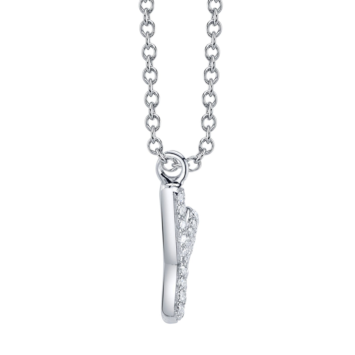 0.06CT 14K W/G DIAMOND PAVE NECKLACE - INITIAL Y