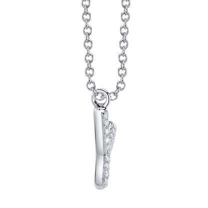 0.06CT 14K W/G DIAMOND PAVE NECKLACE - INITIAL Y
