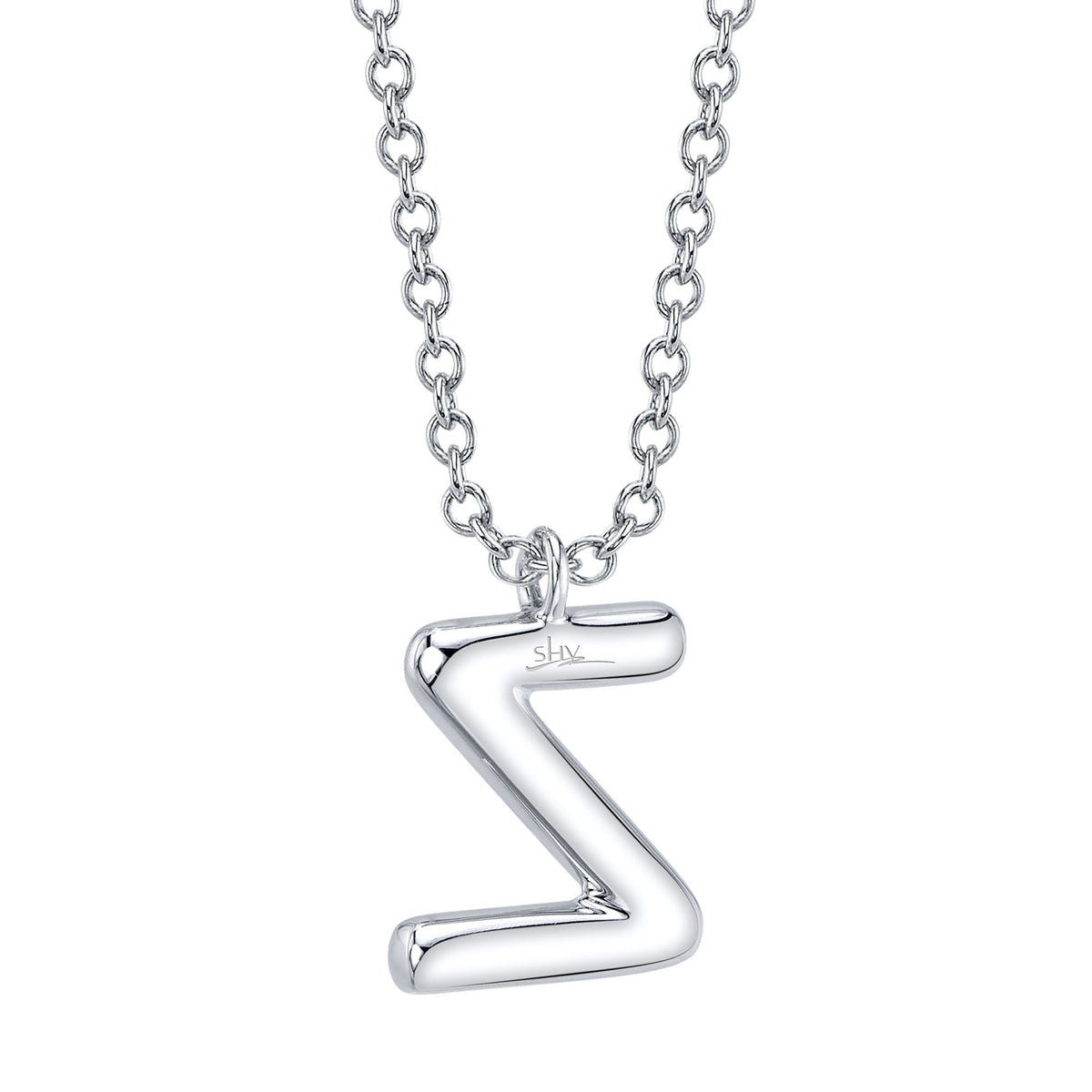 0.10CT 14K W/G DIAMOND PAVE NECKLACE - INITIAL Z