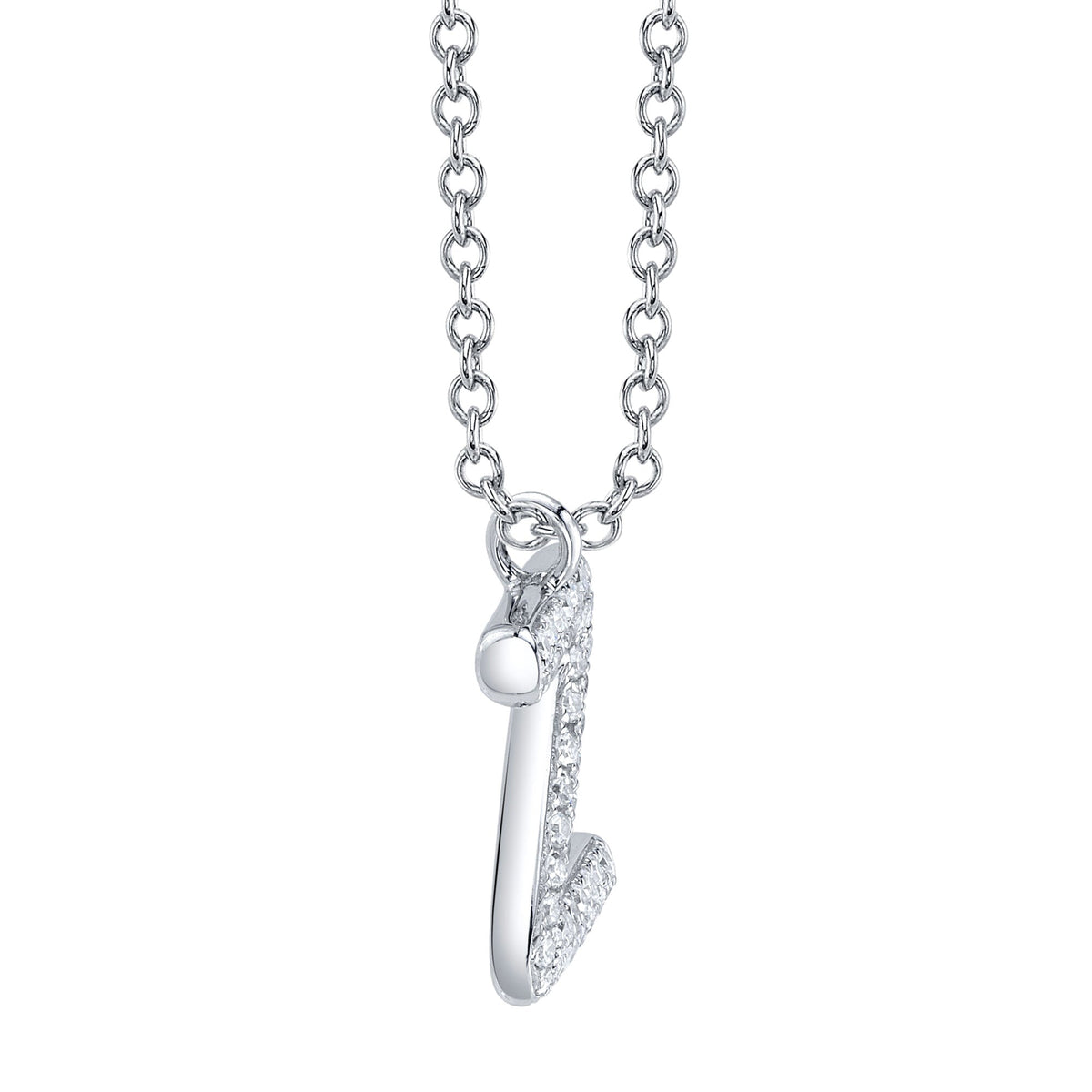 0.10CT 14K W/G DIAMOND PAVE NECKLACE - INITIAL Z