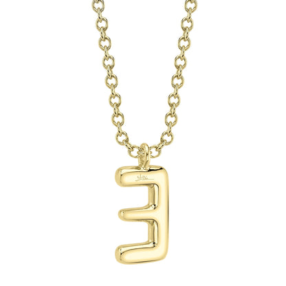 0.07CT 14K Y/G DIAMOND PAVE NECKLACE - INITIAL E