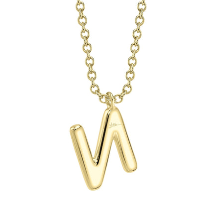 0.11CT 14K Y/G DIAMOND PAVE NECKLACE - INITIAL N
