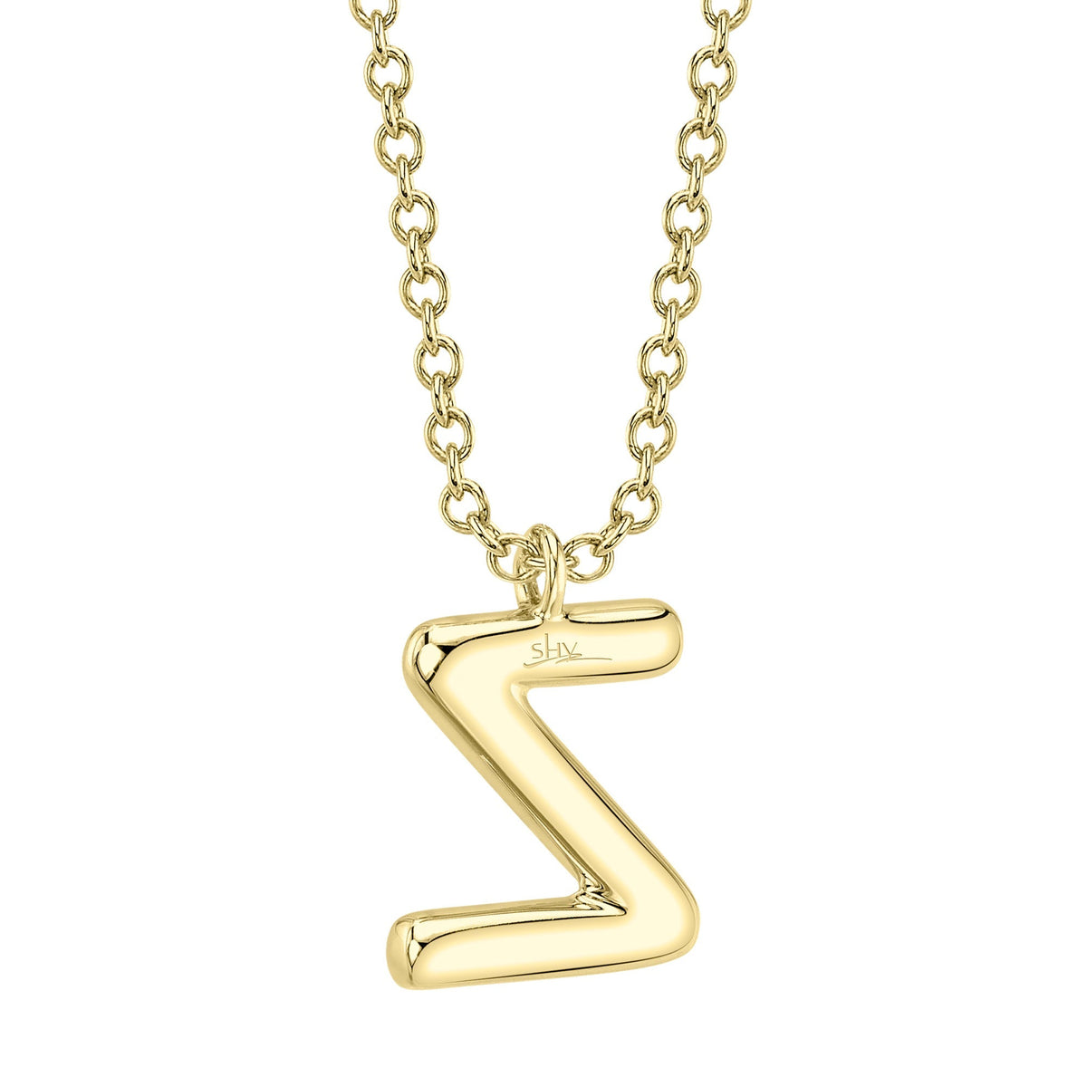 0.10CT 14K Y/G DIAMOND PAVE NECKLACE - INITIAL Z