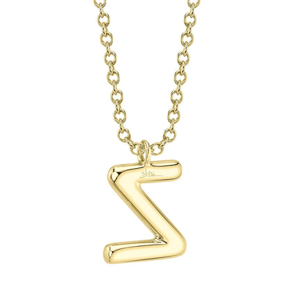 0.10CT 14K Y/G DIAMOND PAVE NECKLACE - INITIAL Z