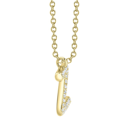 0.10CT 14K Y/G DIAMOND PAVE NECKLACE - INITIAL Z