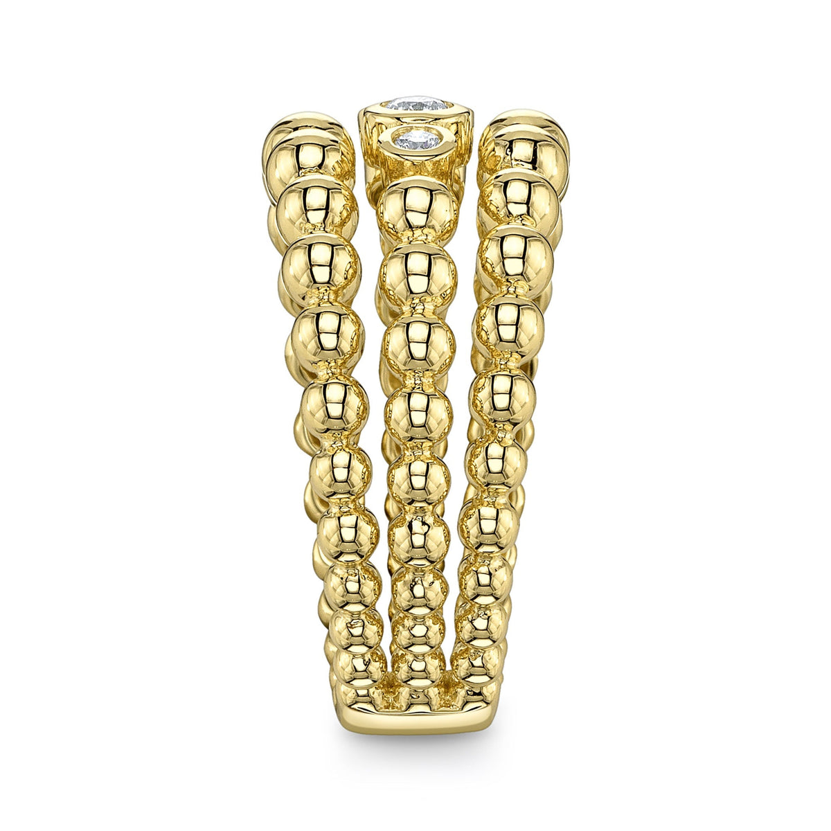0.31CT 14K Y/G DIAMOND BEZEL RING