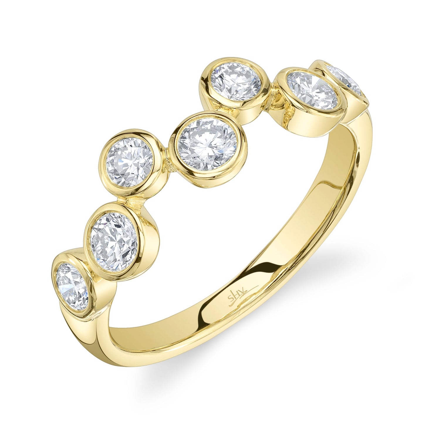 0.78CT 14K Y/G DIAMOND BEZEL RING