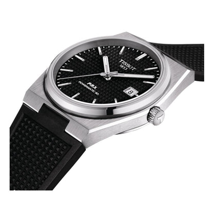 Tissot PRX Automatic Powermatic 80 40mm Black Dial on Silicon Strap Men's Watch