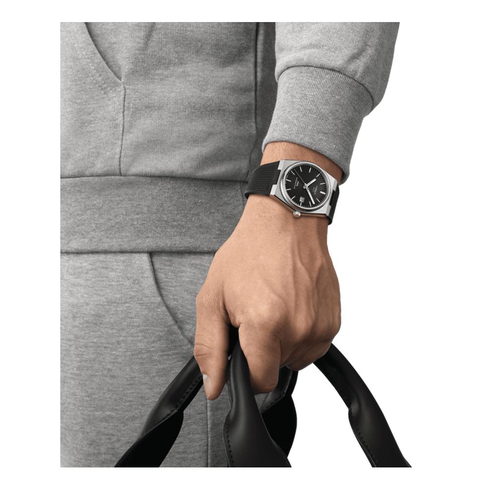 Tissot PRX Automatic Powermatic 80 40mm Black Dial on Silicon Strap Men's Watch