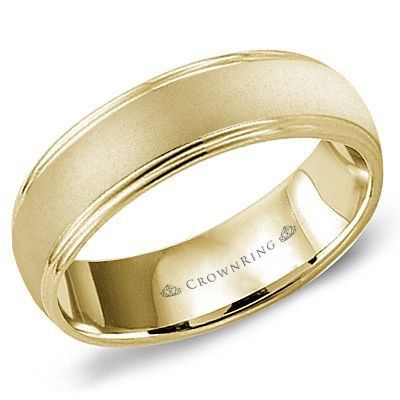 CrownRing 6MM Wedding Band with Sandblast Center