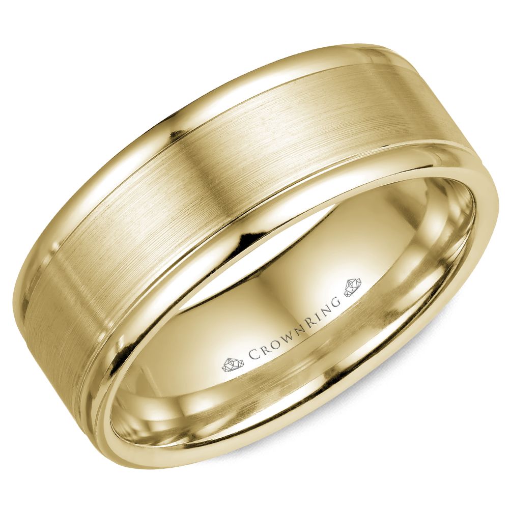 CrownRing 8MM Wedding Band with Sandpaper Center WB-7134SP