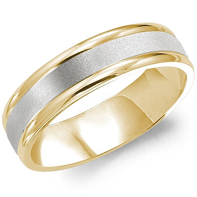 CrownRing 6MM Wedding Band with Sandblast Center WB-6925