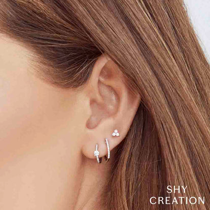 0.15CT 14K Y/G DIAMOND STUD EARRING