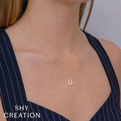 0.10CT 14K Y/G DIAMOND NECKLACE