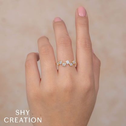 0.78CT 14K Y/G DIAMOND BEZEL RING