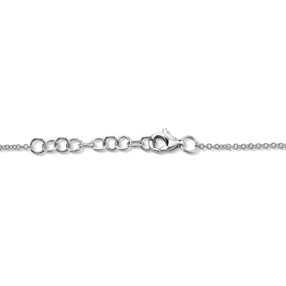 0.04CT 14K W/G DIAMOND PAVE HEART BRACELET