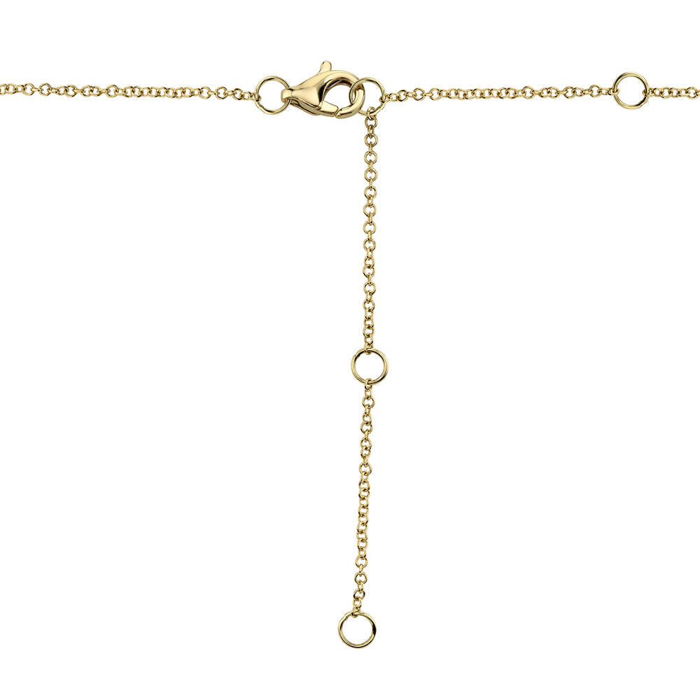 0.06CT 14K Y/G DIAMOND BAR MATTE NECKLACE