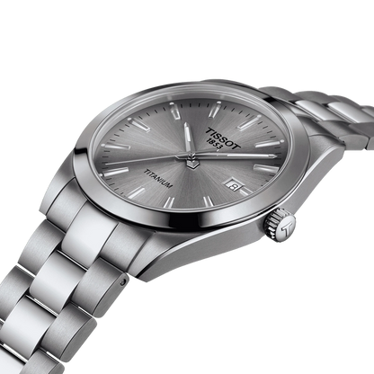 Gentleman Quartz Titanium Grey Dial