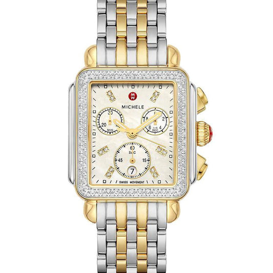 Michele Deco Two-Tone 18k Gold Diamond Watch - MWW06A000776