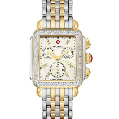 Michele Deco Two-Tone 18k Gold Diamond Watch - MWW06A000776