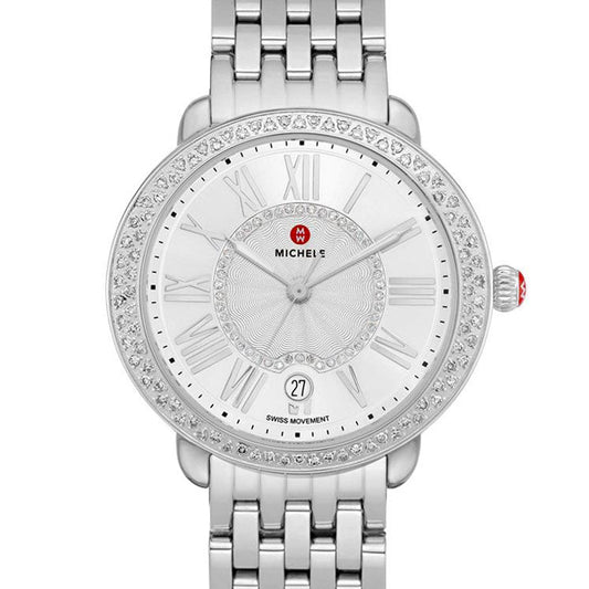 Michele Serein Mid Stainless Steel Diamond Watch - MWW21B000143