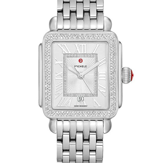 Michele Deco Madison Mid Stainless Diamond Watch - MWW06G000001