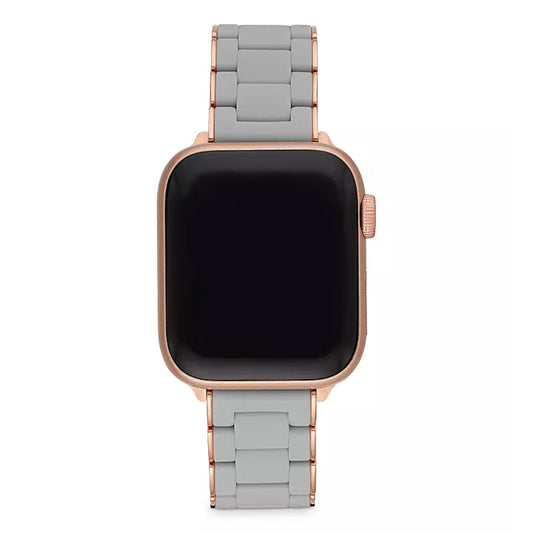 Michele Grey and Pink Gold-Tone Silicone-Wrapped Bracelet Apple Watch Band - MS20GN767020