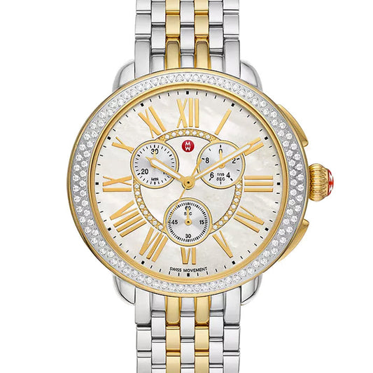 Michele Serein Two-Tone 18K Gold-Plated Diamond Watch - MWW21A000069