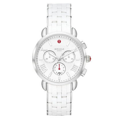 Michele Sporty Sport Sail White & Stainless Silicone-Wrapped Watch - MWW01P000020